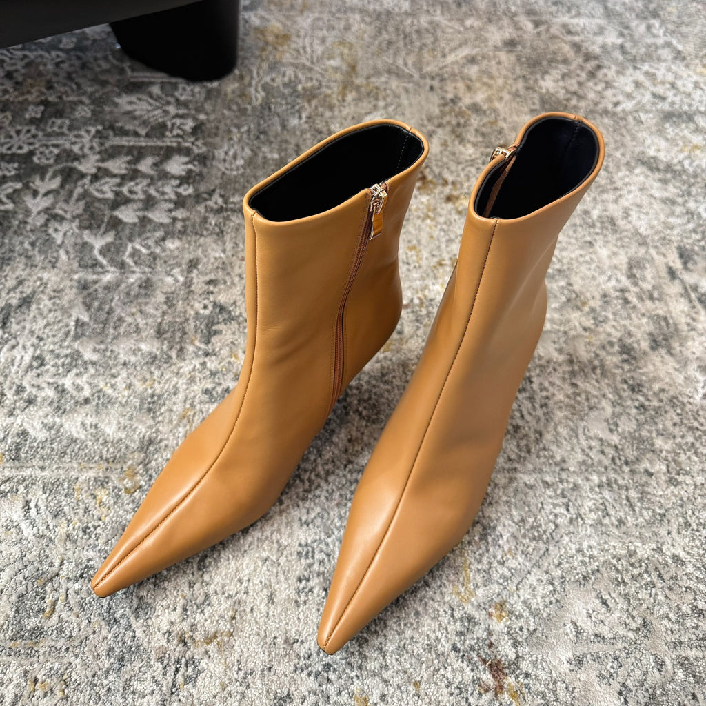 YSL 2025 Short Boot Tan Cowhide 571305