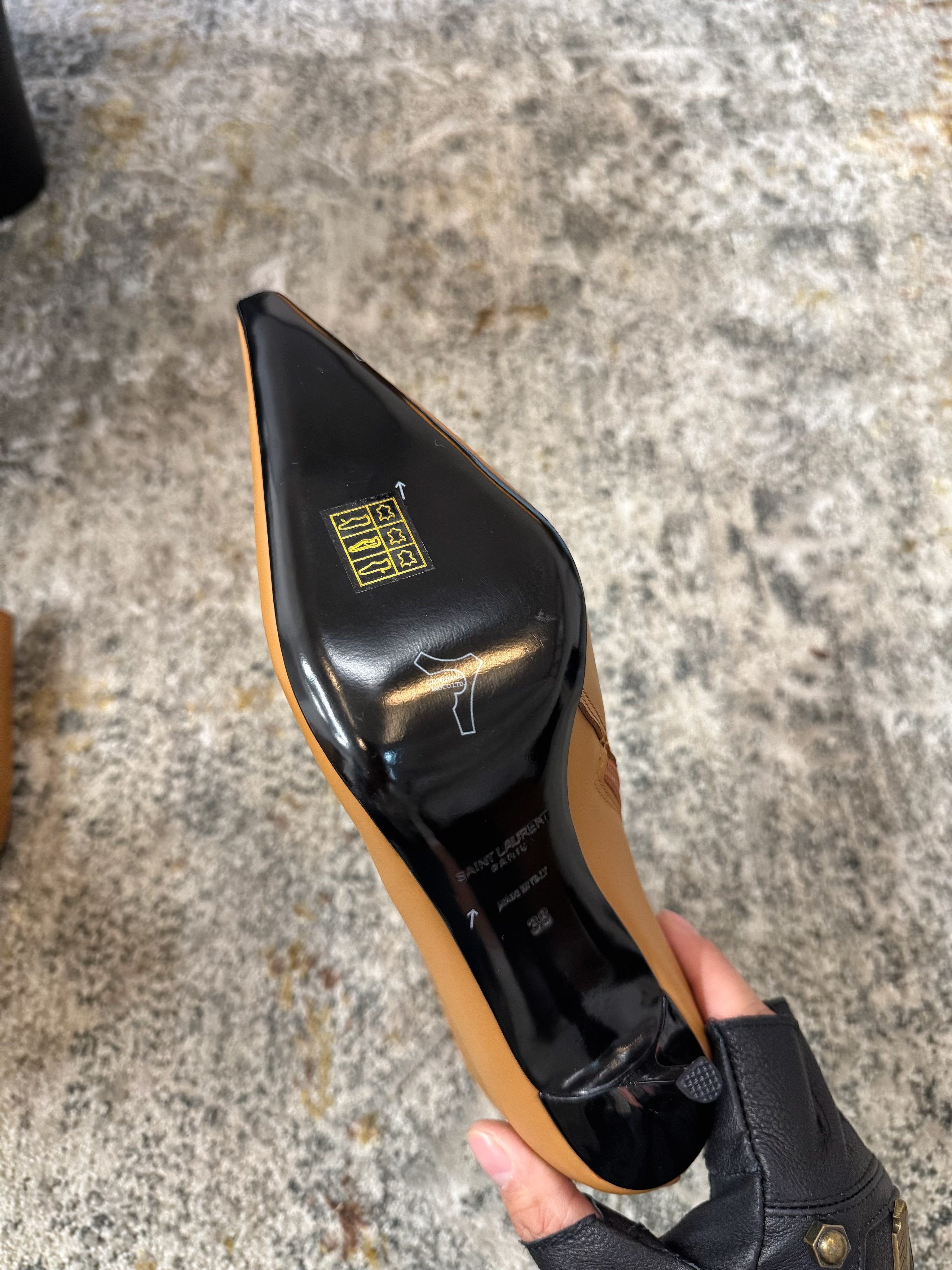 YSL 2025 Short Boot Tan Cowhide 571305