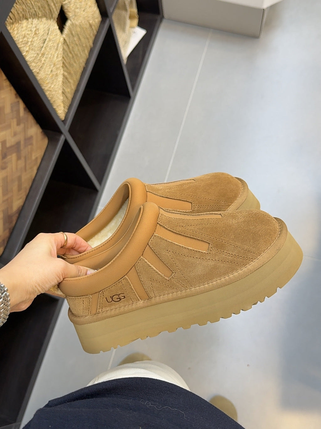 UGG Tazz Sunwave Slippers Brown Suede