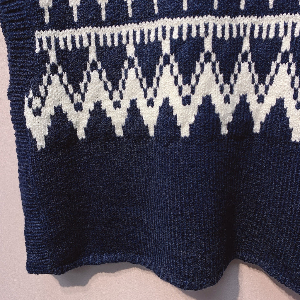 CD 25 Sleeveless Sweater Navy Blue Wool 320038