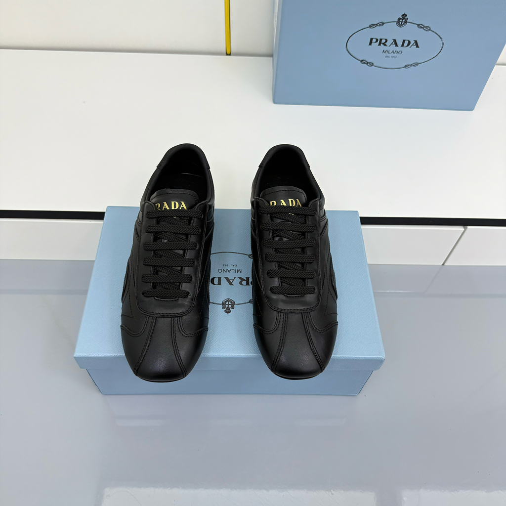 Prada Montecarlo Sneakers Black Cowhide 565696