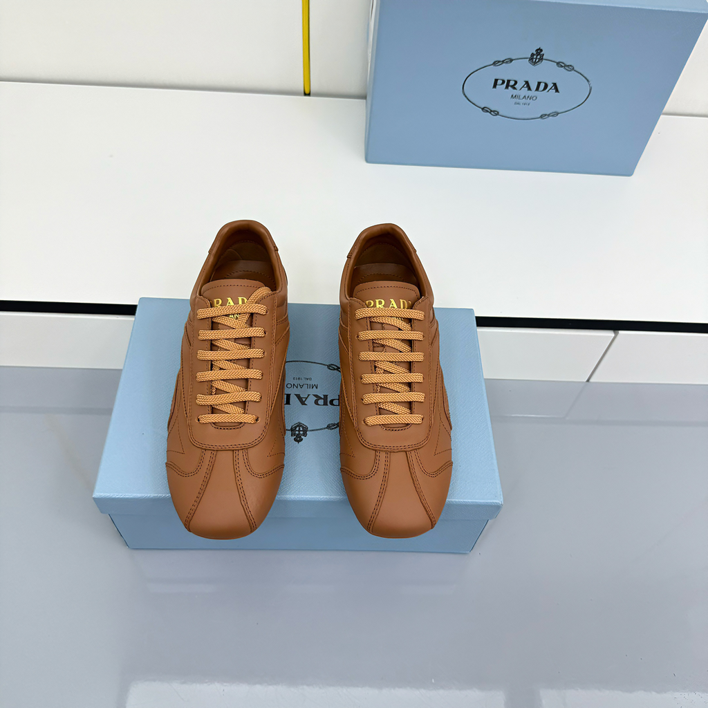 Prada Montecarlo Sneakers Brown Cowhide 565698