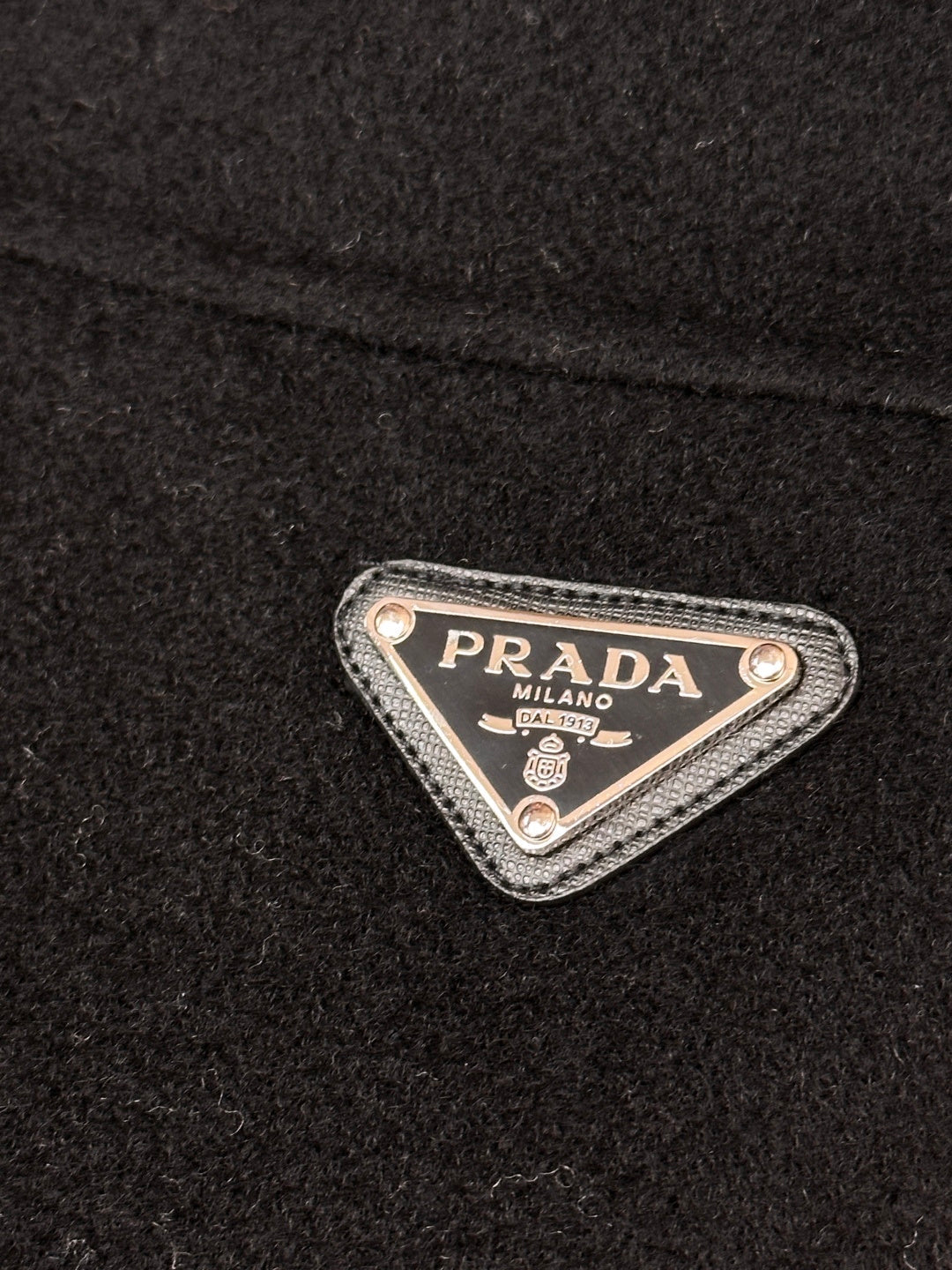 Prada 25 Hooded Coat Black Wool 637349