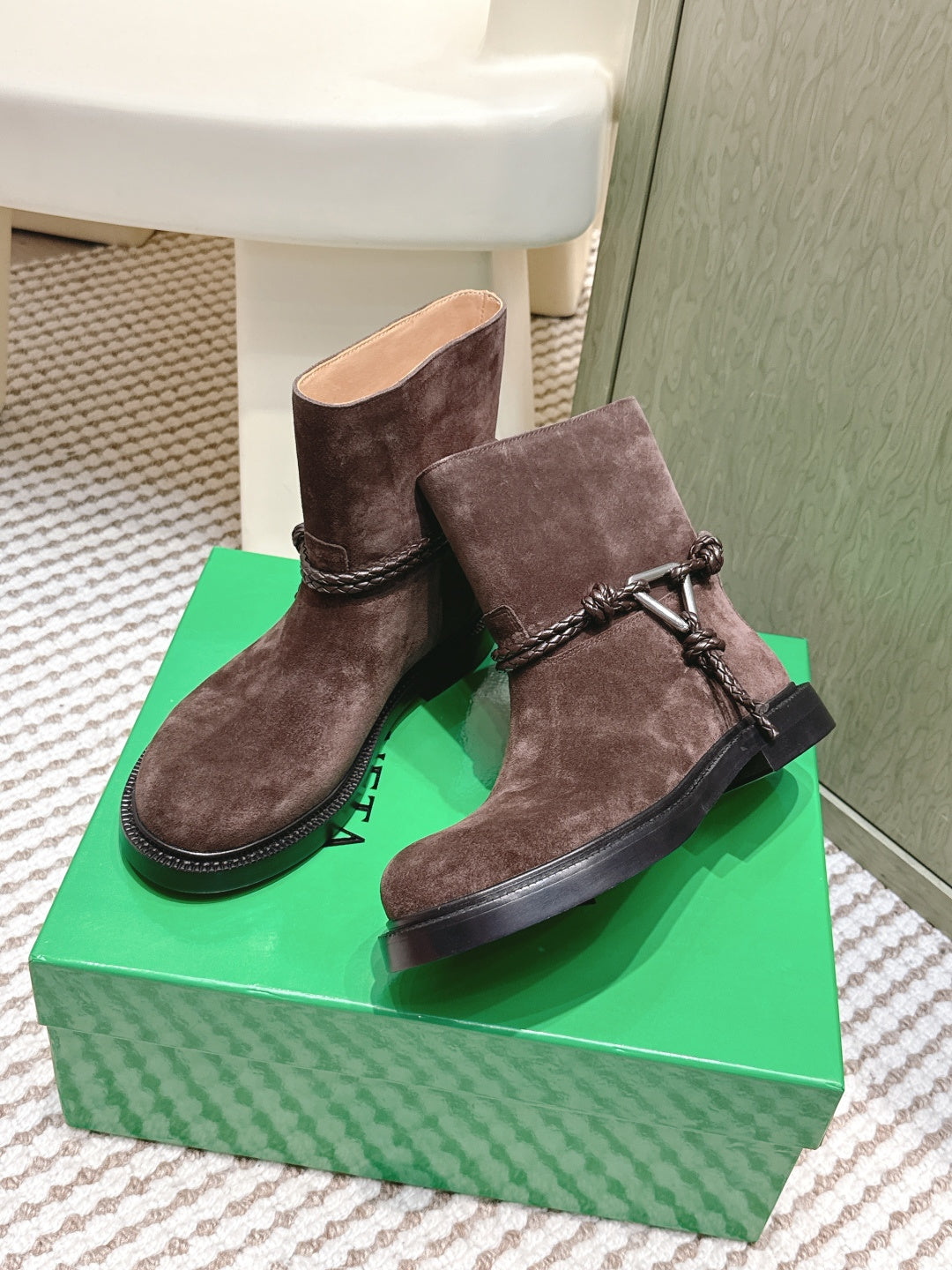 BV James Ankle Boot Coffee Brown Suede 548535