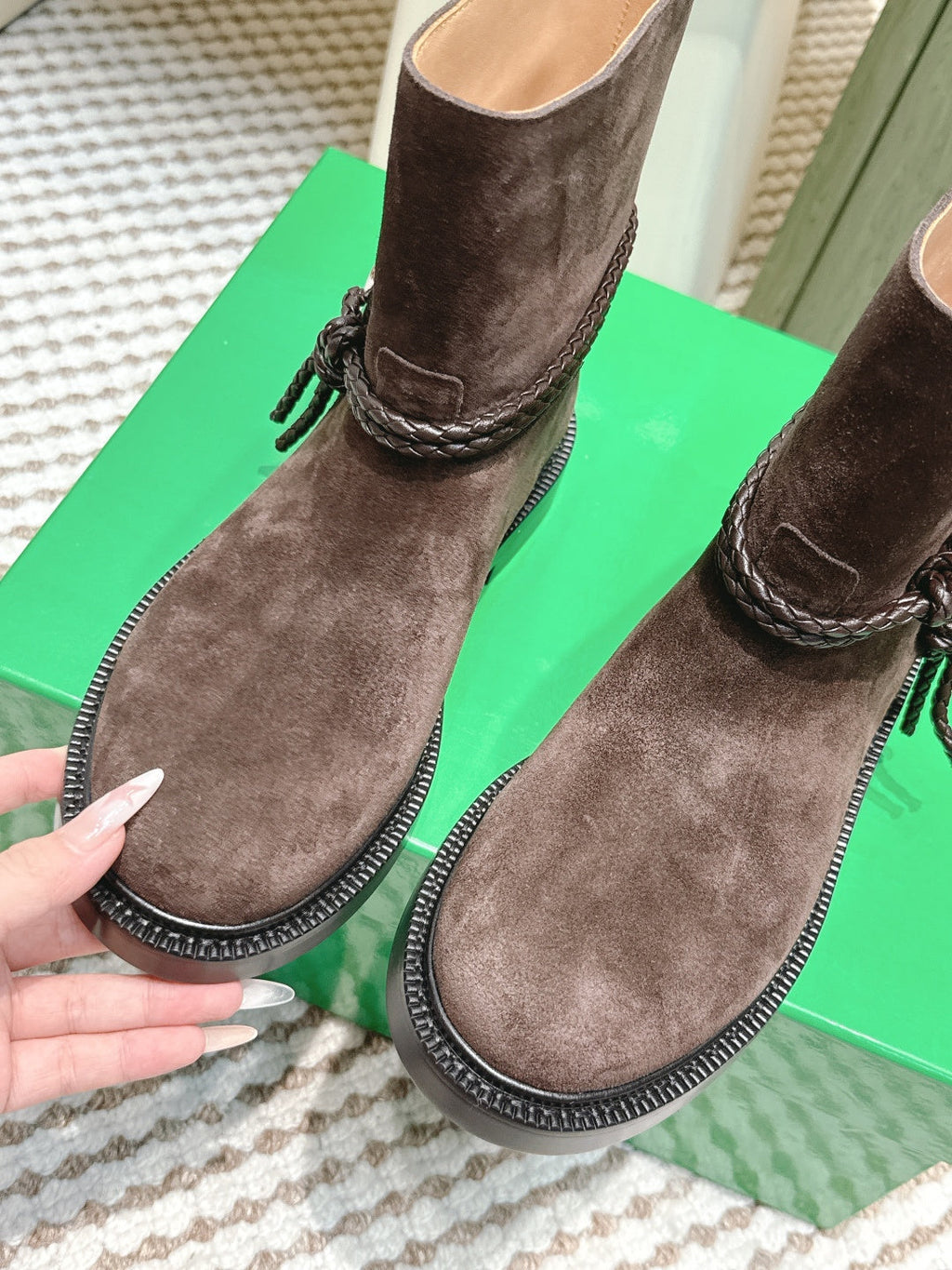 BV James Ankle Boot Coffee Brown Suede 548535