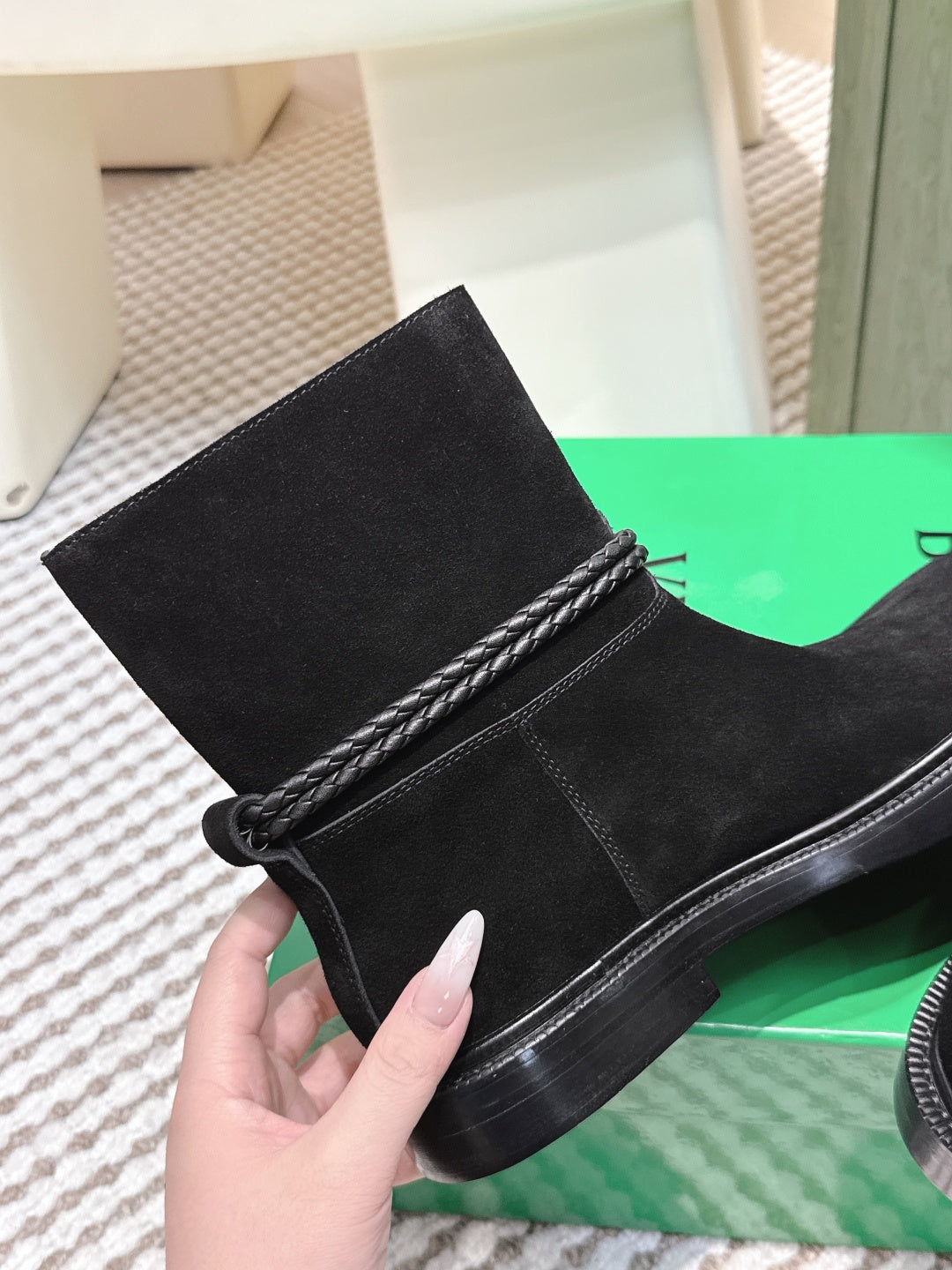 BV James Ankle Boot Black Suede 548537