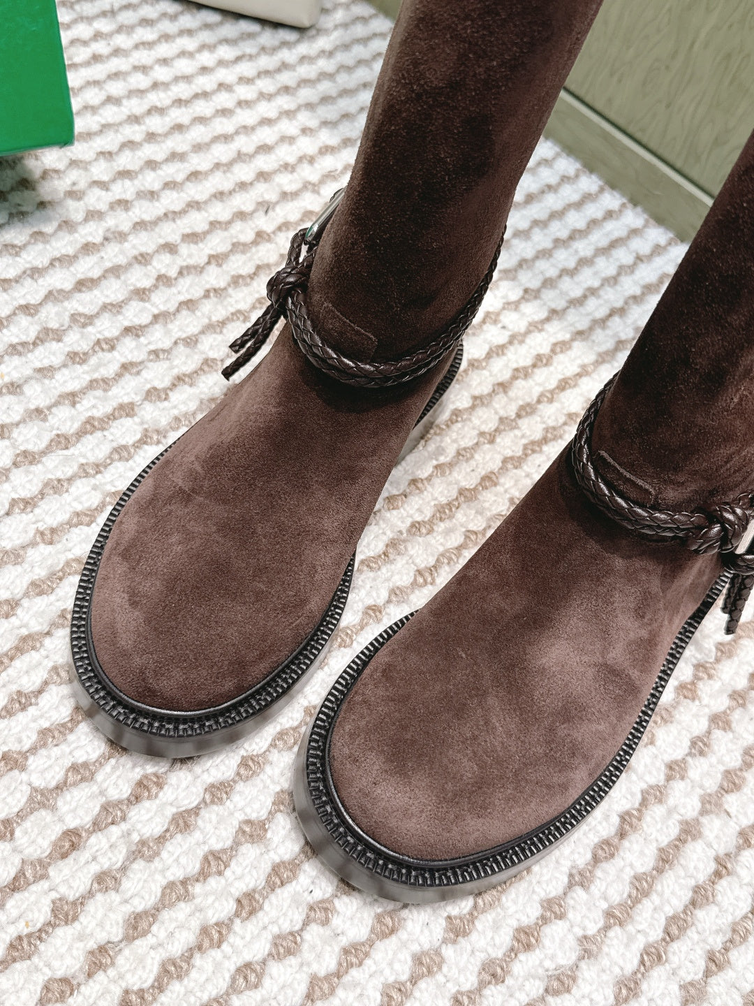 BV James Long Boot Coffee Brown Suede 548532