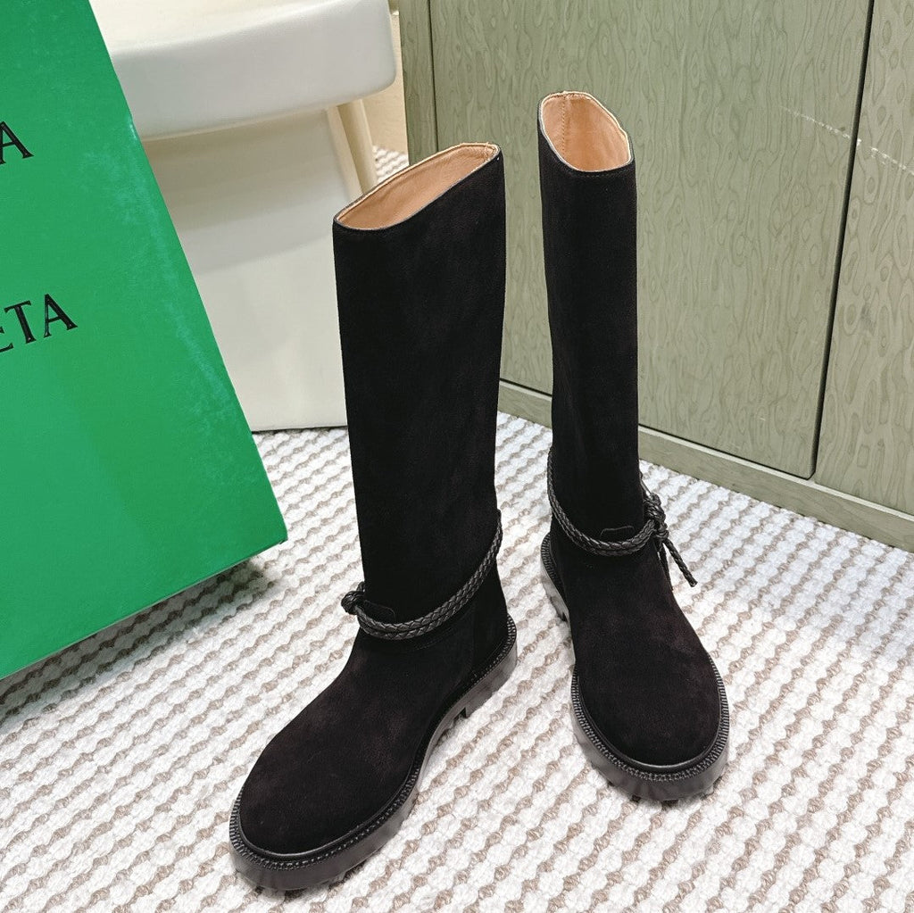 BV James Long Boot Black Suede 548533