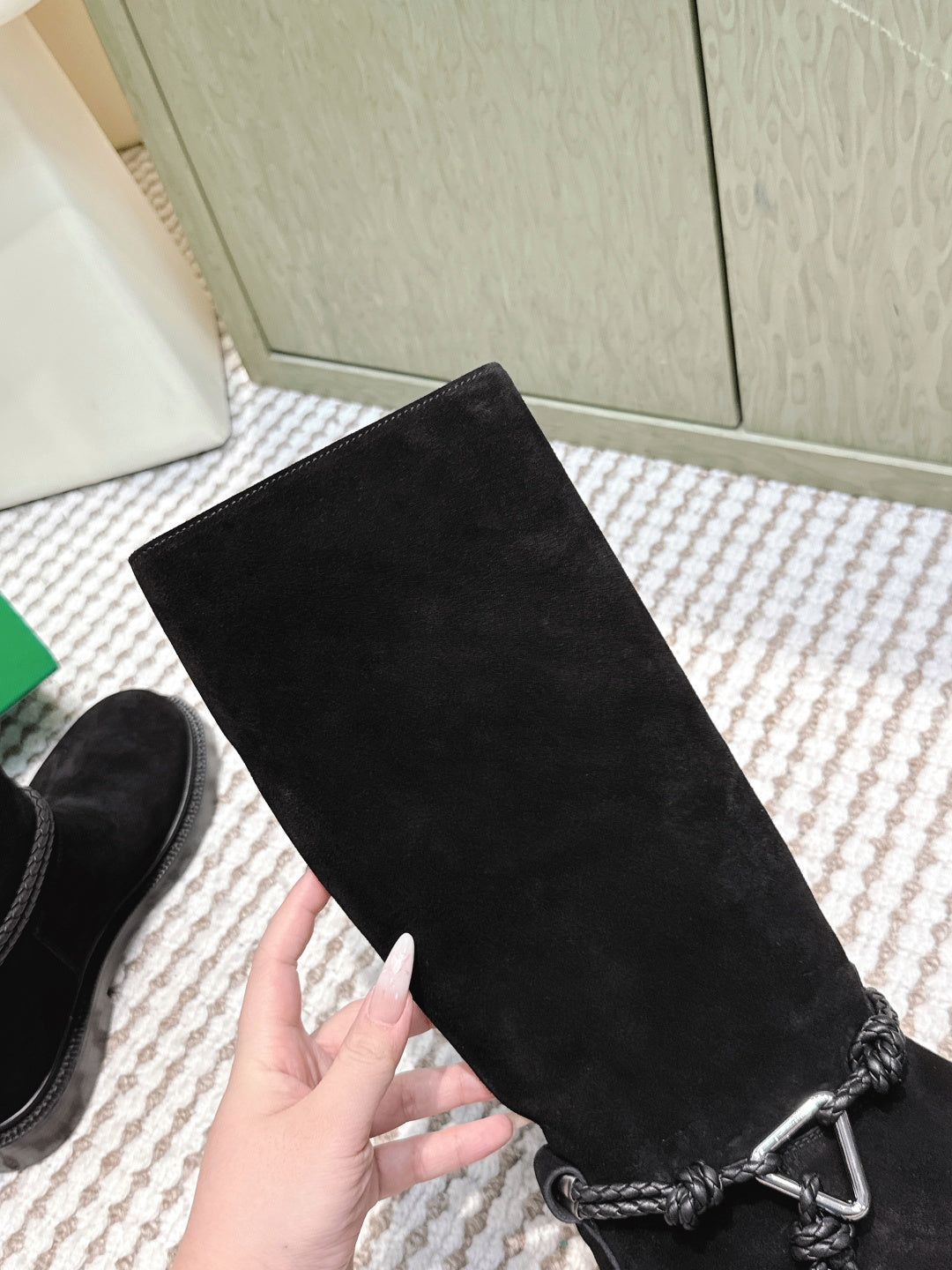 BV James Long Boot Black Suede 548533