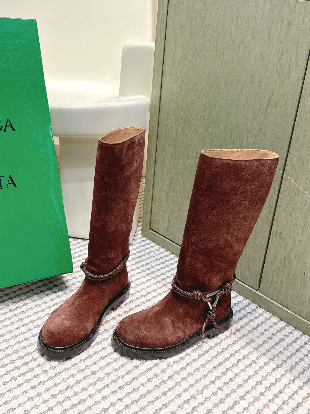 BV James Long Boot Brown Suede 548534