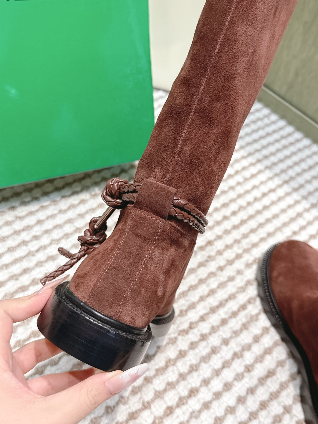 BV James Long Boot Brown Suede 548534