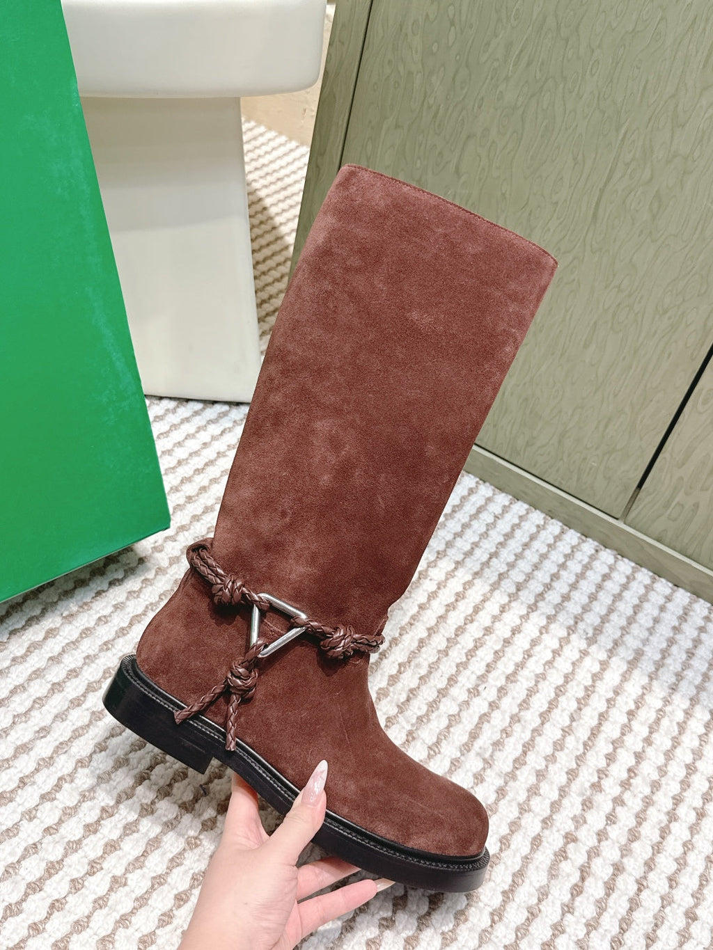 BV James Long Boot Brown Suede 548534