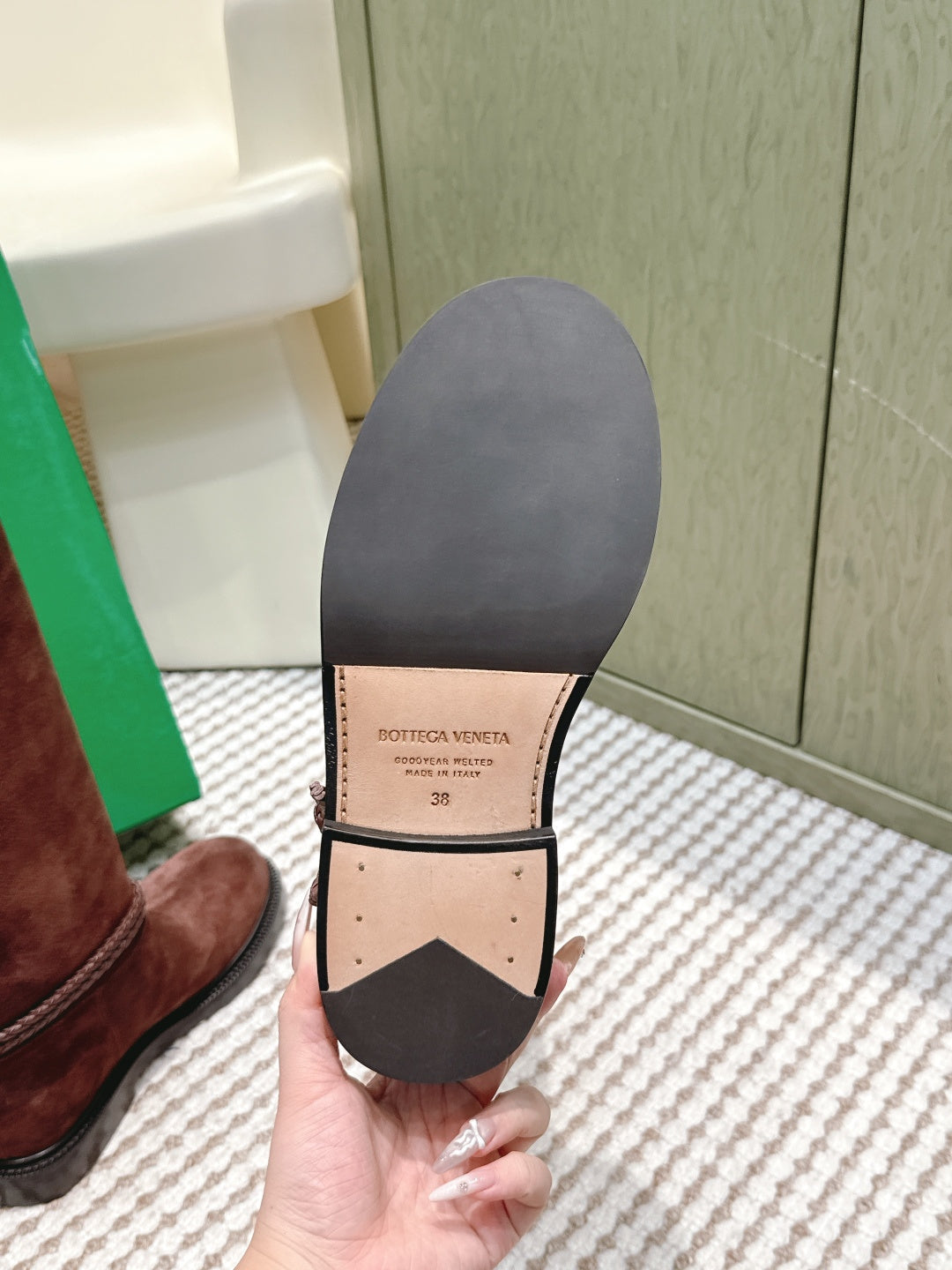 BV James Long Boot Brown Suede 548534