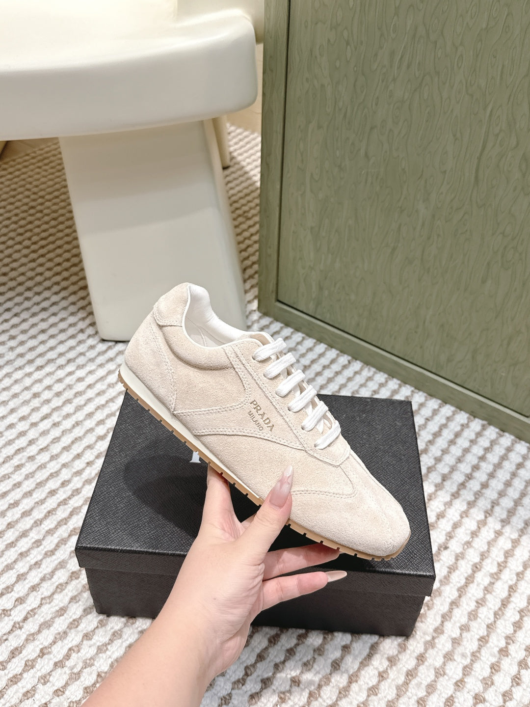 Pra 2025 Sneaker Beige Suede 556294