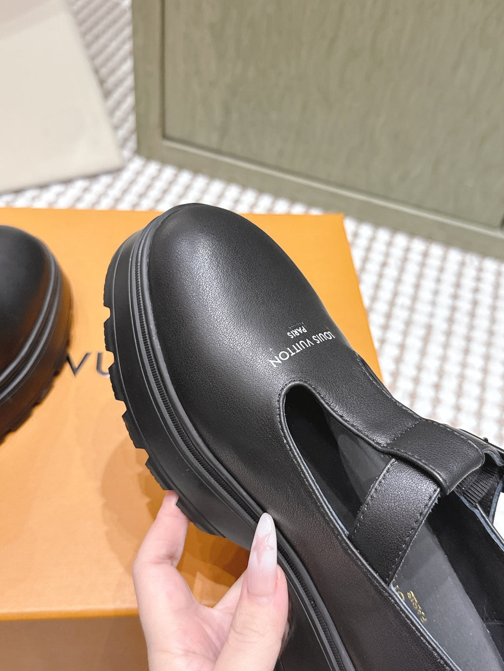 LV Squad Mary Jane Black Monogram Canvas 556407