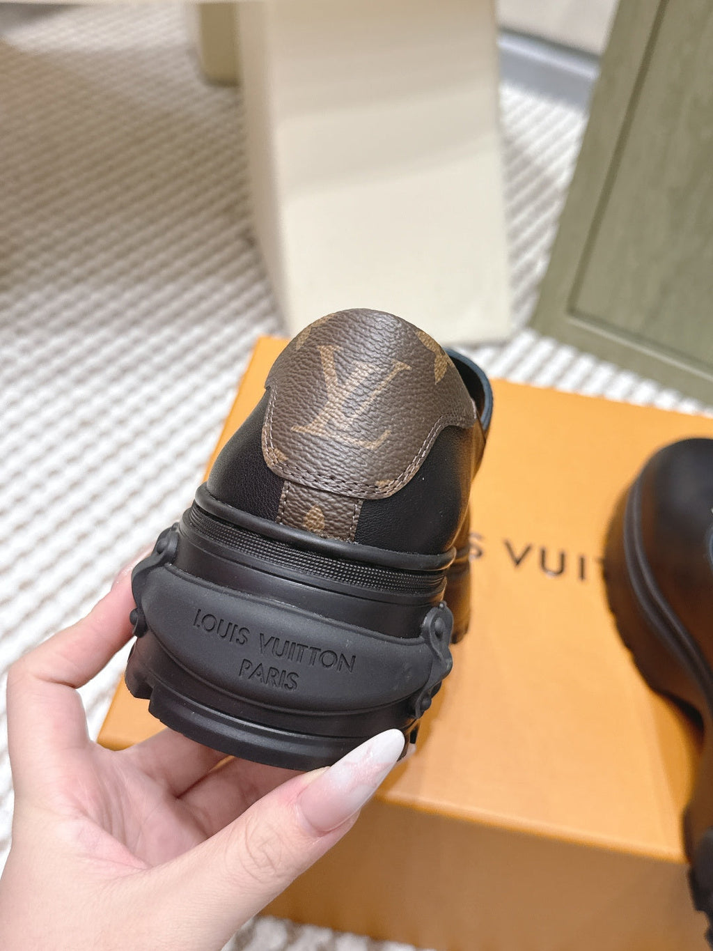 LV Squad Mary Jane Black Monogram Canvas 556407