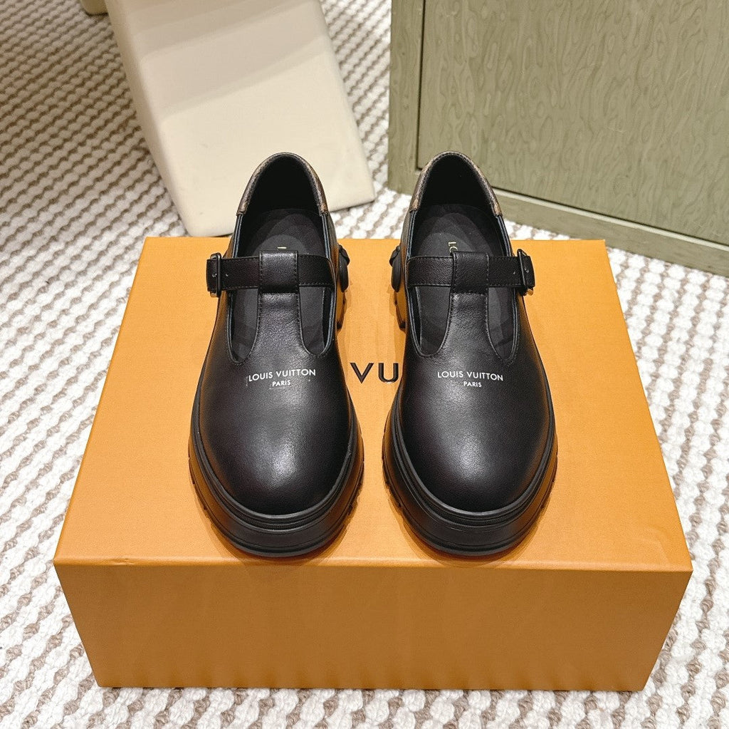 LV Squad Mary Jane Black Monogram Canvas 556407