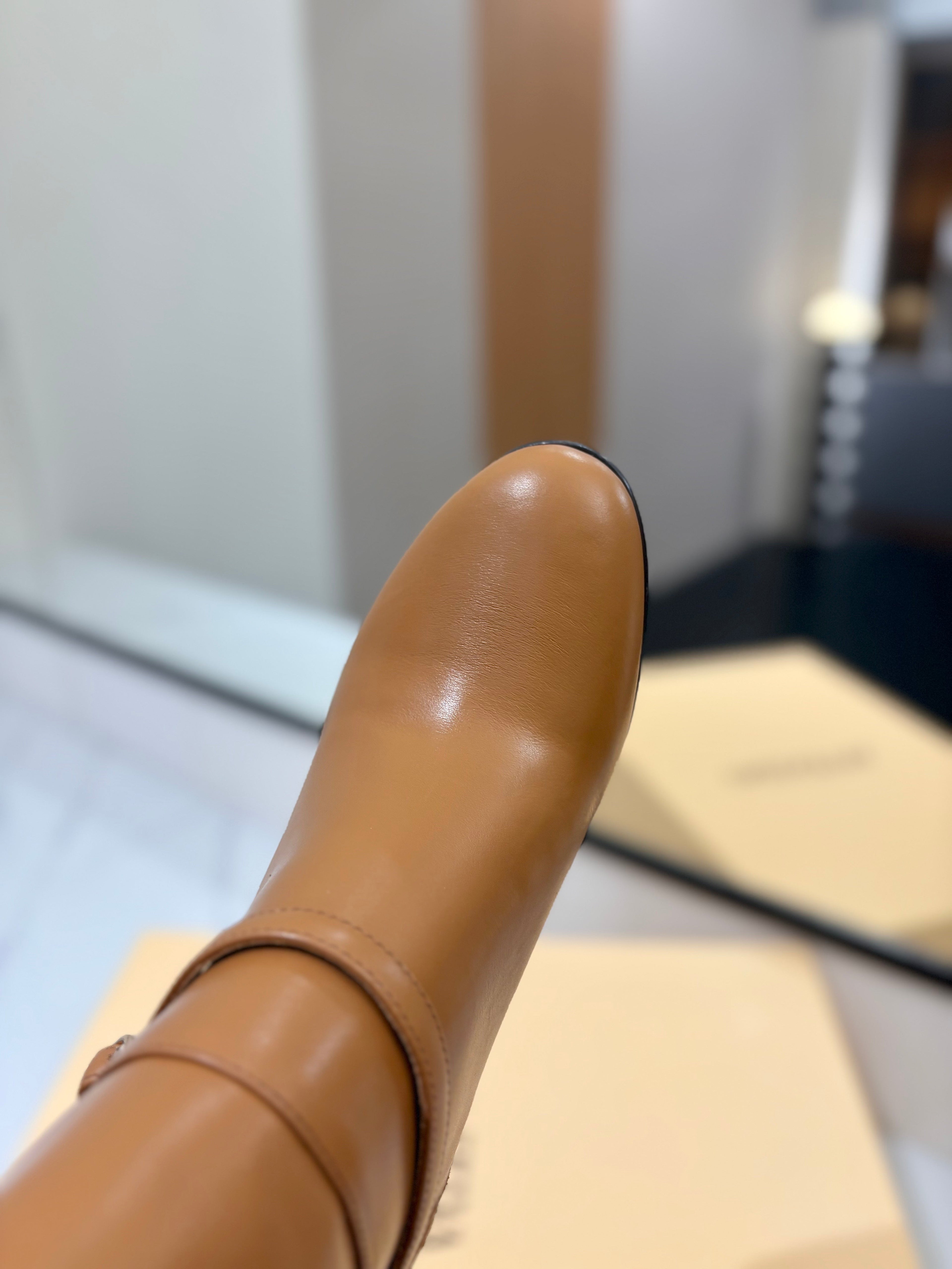 Valentino 2025 Pattie High Boot Brown Calfskin 560742