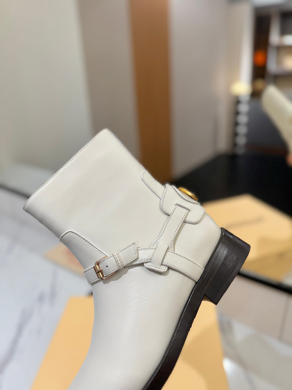 Valentino 2025 Pattie Boot White Calfskin 560746