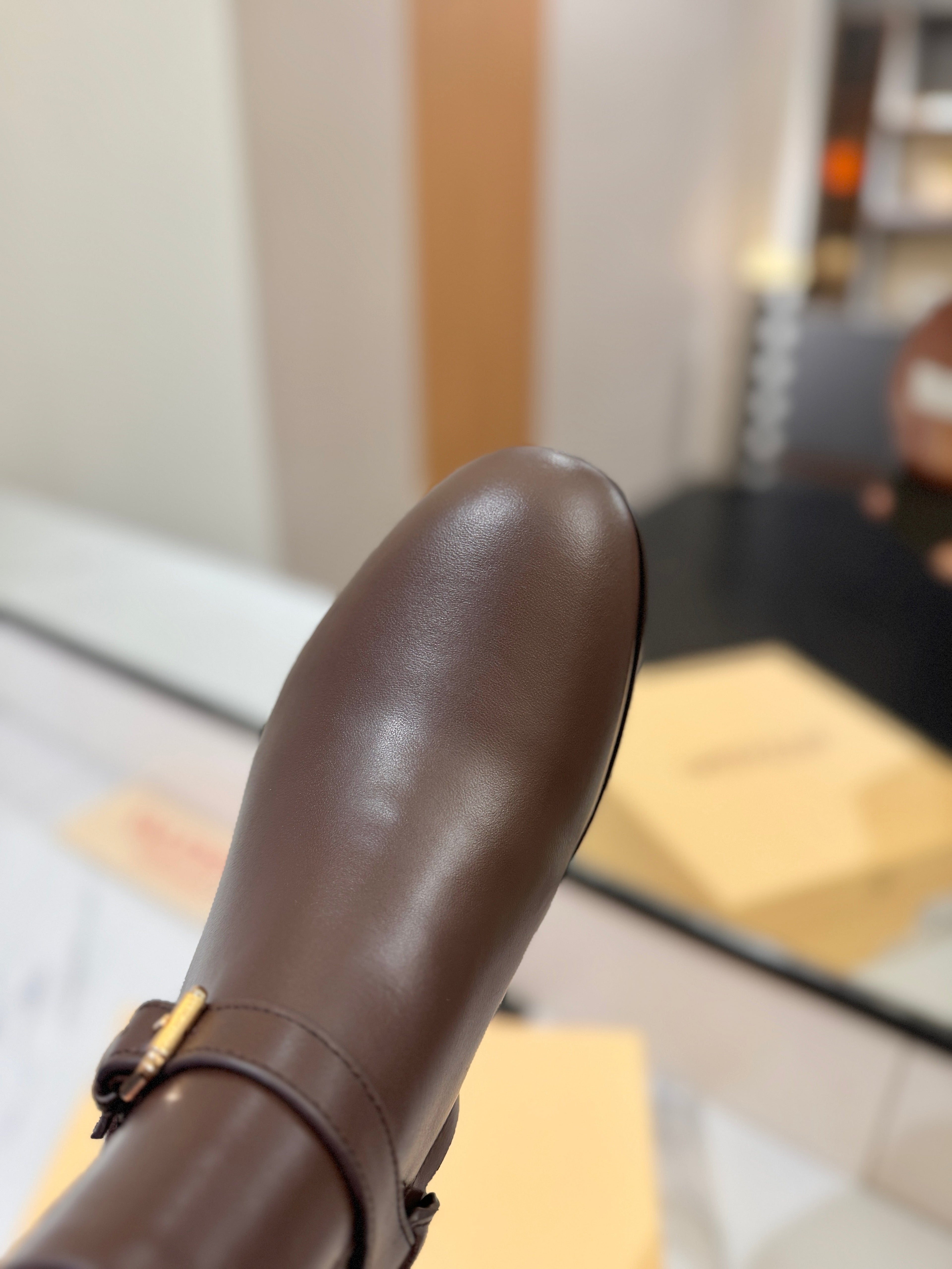 Valentino 2025 Pattie Boot Dark Brown Calfskin 560748