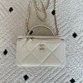 Chanel 2025 Vanity 17cm Bag White Caviar Leather 320299