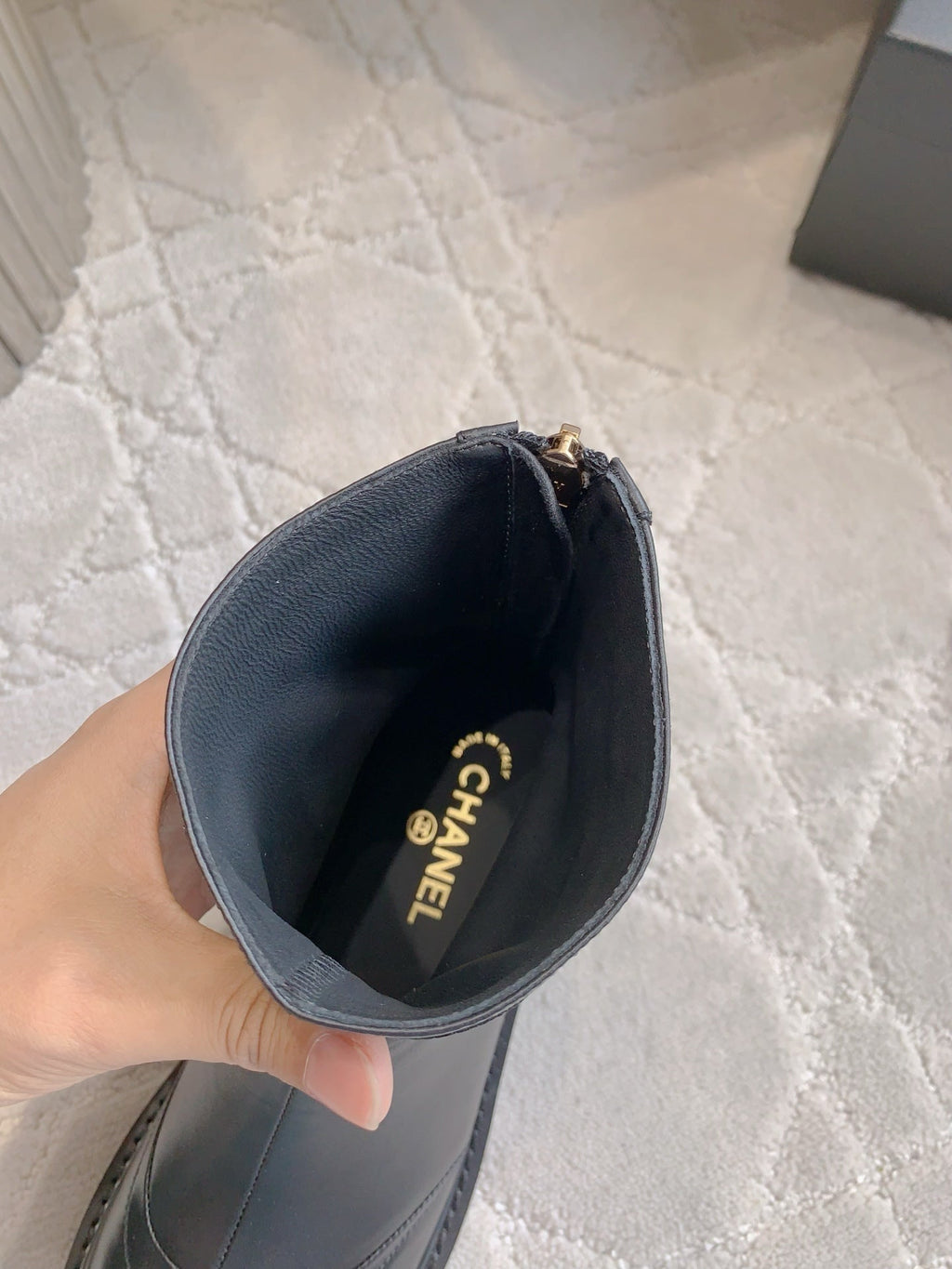 CC New Platform Ankle Boots Black Sheepskin