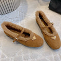 Pra 2025 Fur-lined Flat Tan Suede Wool 557121