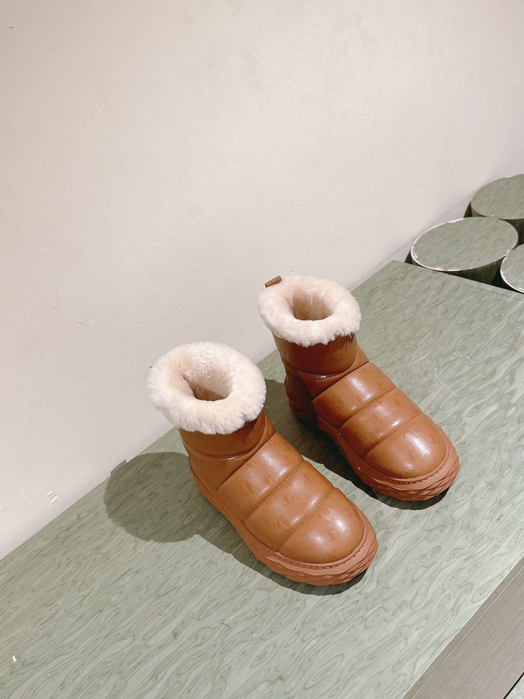 Jimmy Xan Toffee Ankle Boots Brown Shearling Leather 533015