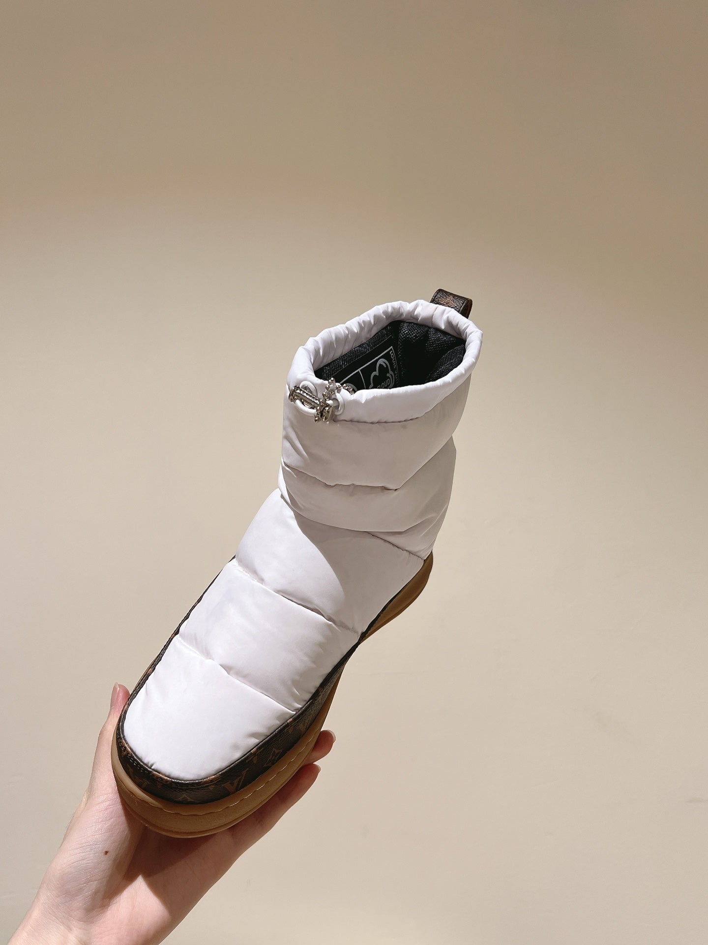 LV Cloud Ankle Boot Sneaker White Nylon Monogram Canvas