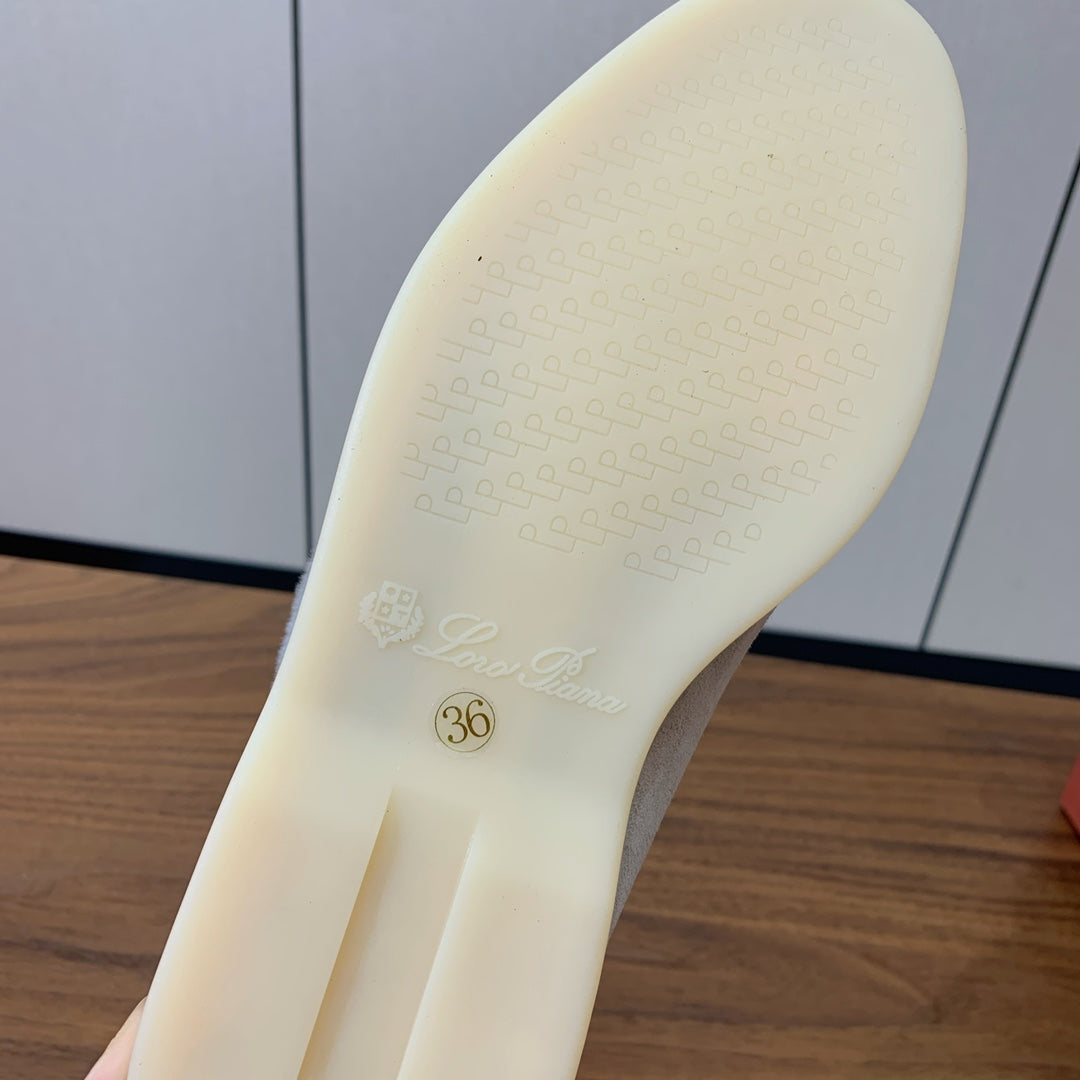 LP Open Walk Ankle Boot Light Lemon Brown Fur Suede 550900