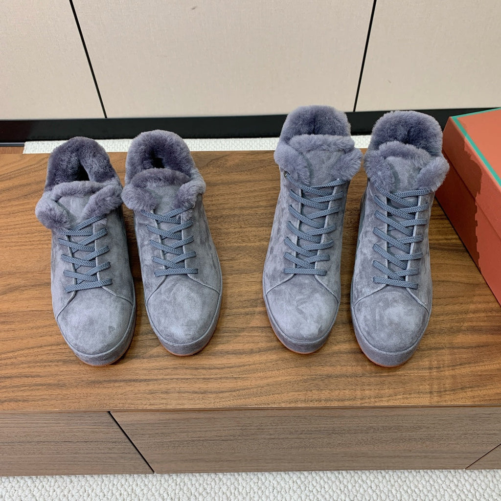 LP Winter Nuages Ankle Boot Slate Blue Fur Suede 550806