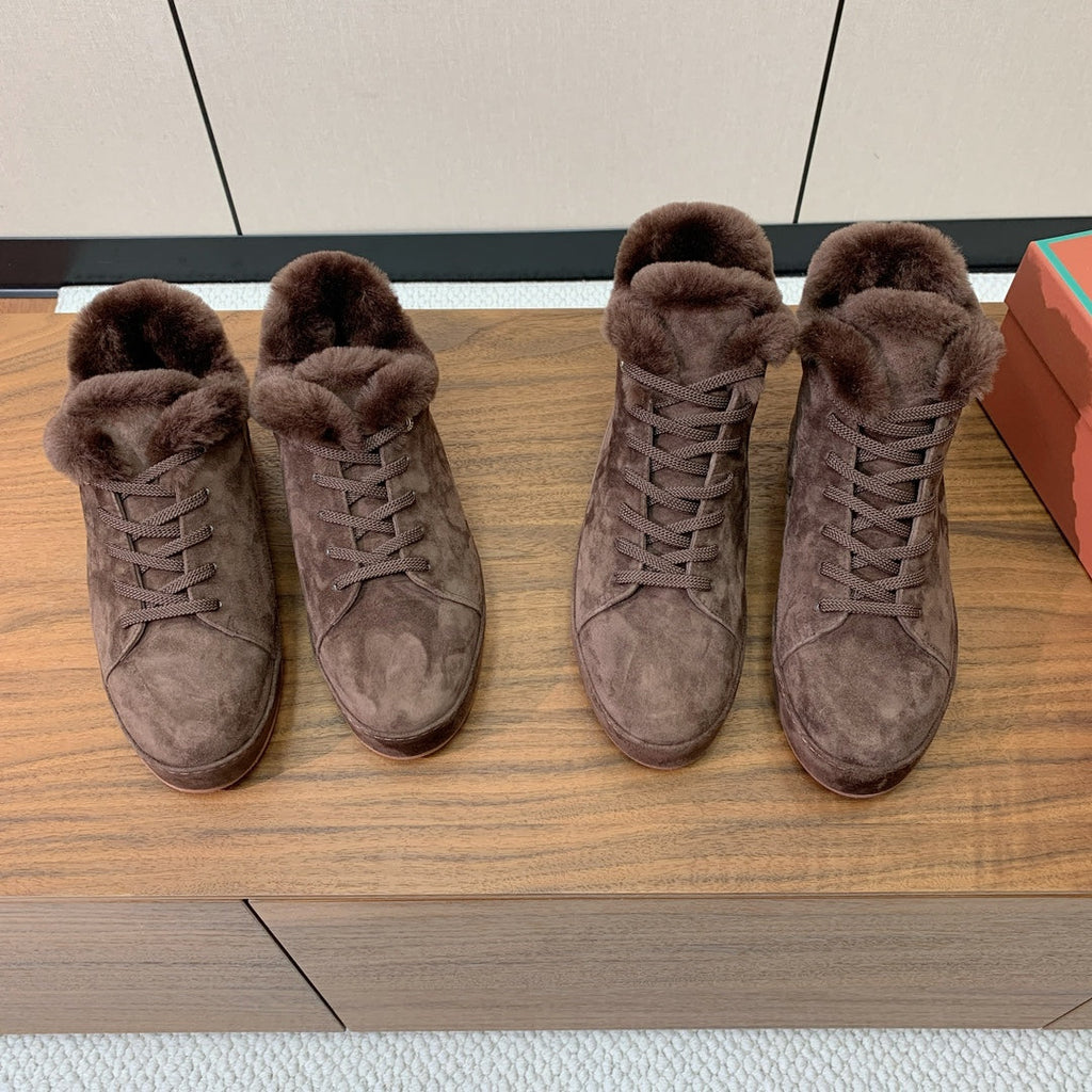 LP Winter Nuages Ankle Boot Dark Brown Fur Suede 550807
