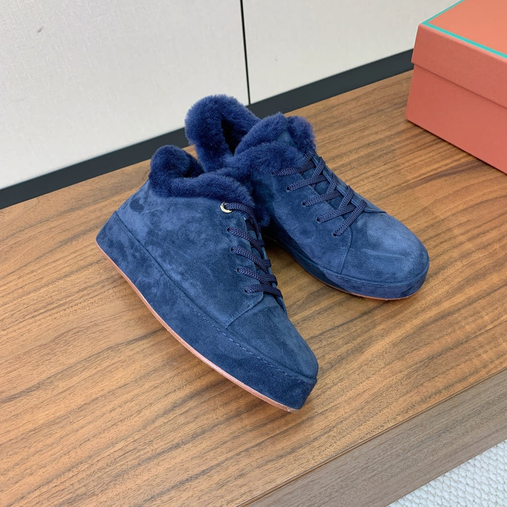 LP Winter Nuages Ankle Boot Blue Fur Suede 550808