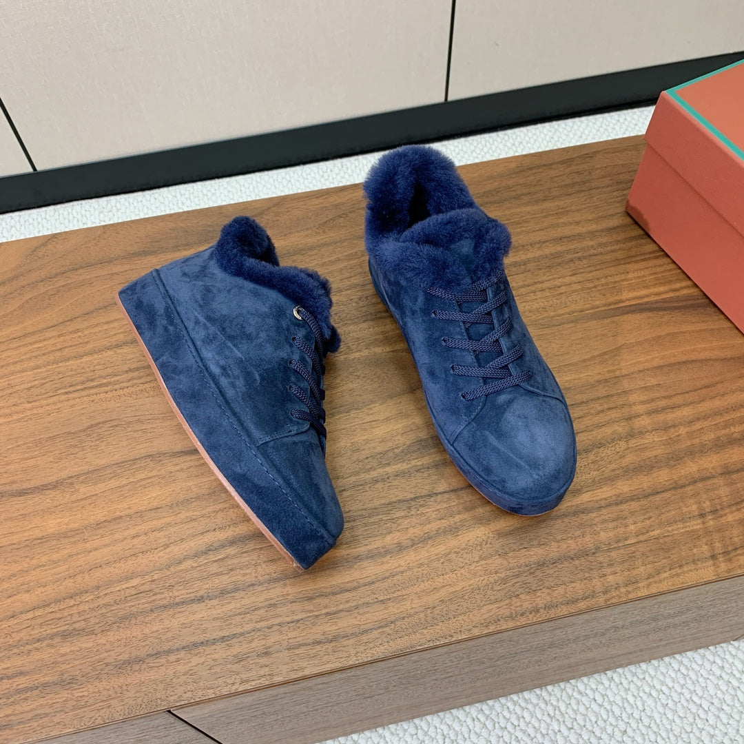 LP Winter Nuages Ankle Boot Blue Fur Suede 550808