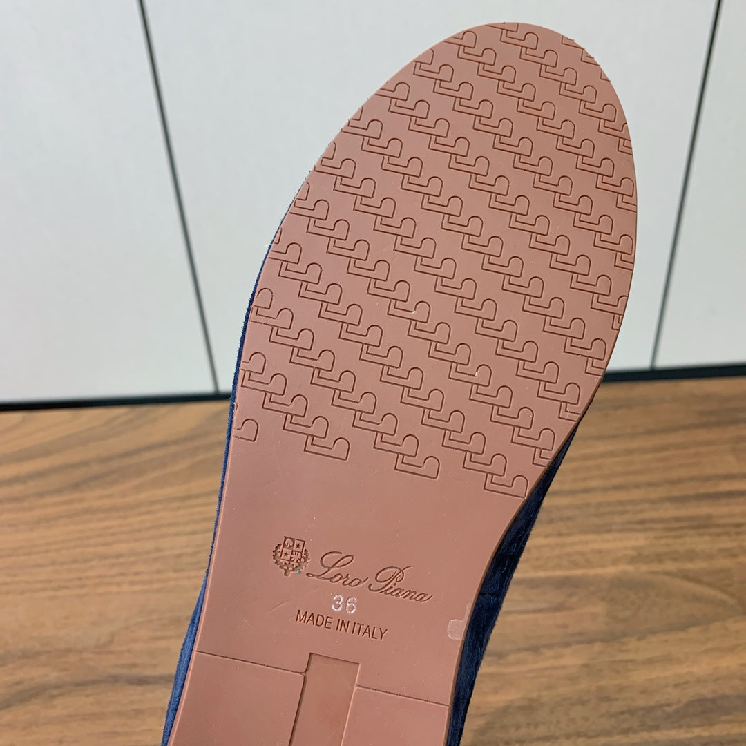 LP Winter Nuages Ankle Boot Blue Fur Suede 550808