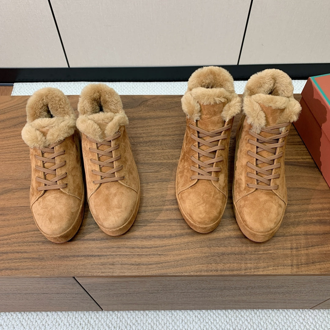 LP Winter Nuages Ankle Boot Camel Fur Suede 550811