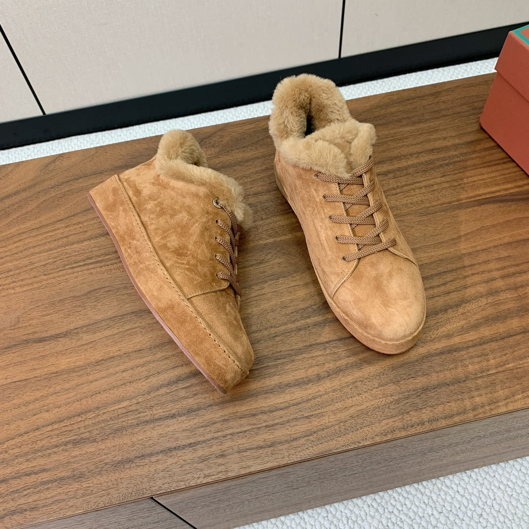 LP Winter Nuages Ankle Boot Camel Fur Suede 550811