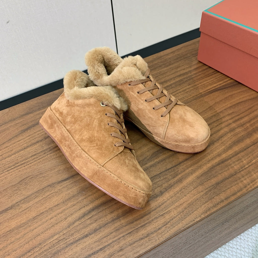 LP Winter Nuages Ankle Boot Camel Fur Suede 550811