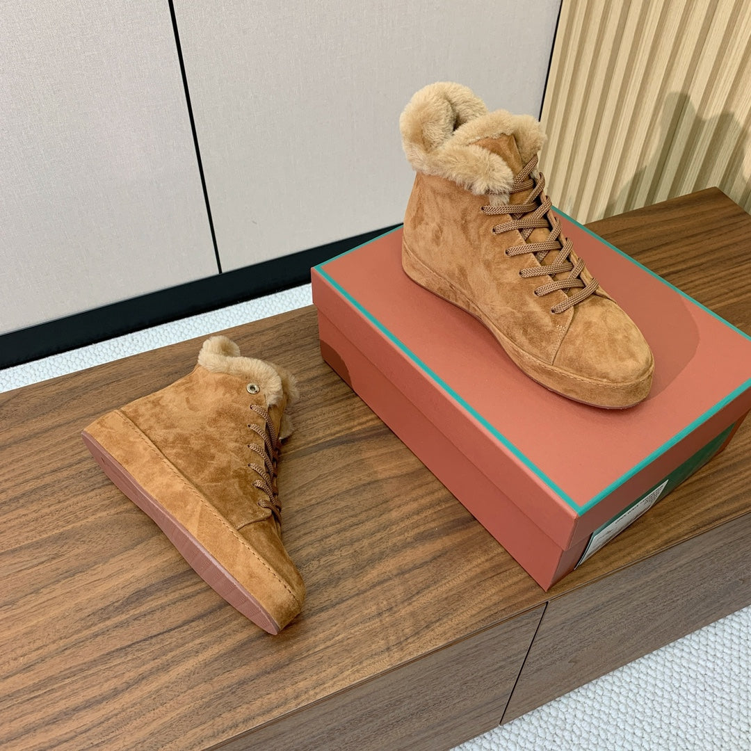 LP Winter Nuages Ankle Boot Camel Fur Suede 550811