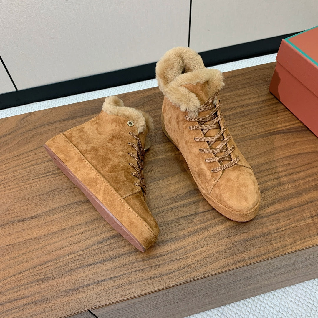 LP Winter Nuages Ankle Boot Camel Fur Suede 550811