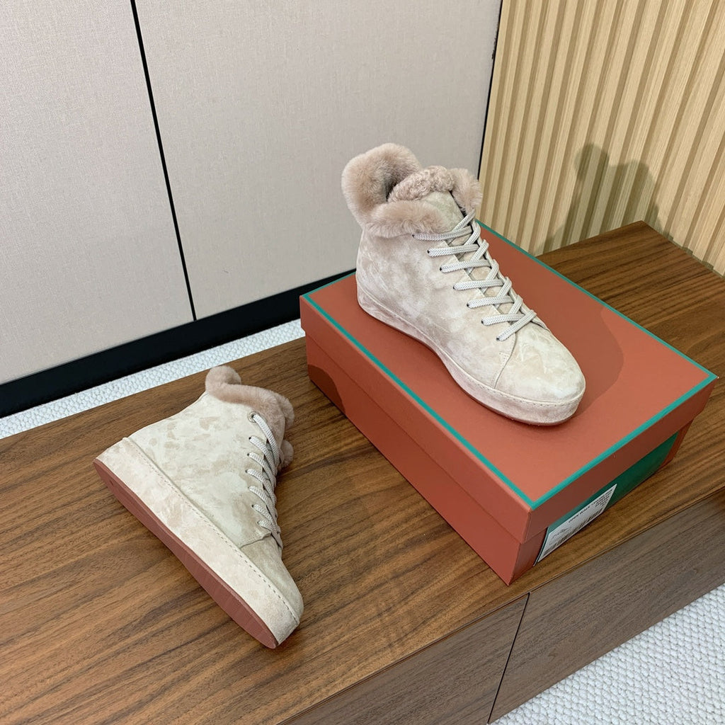 LP Winter Nuages Ankle Boot Pale Sage Fur Suede 550813