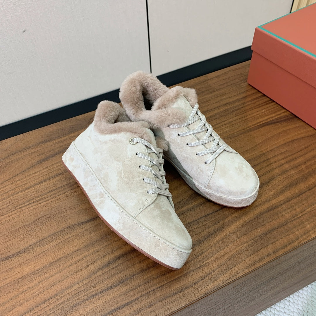 LP Winter Nuages Ankle Boot Pale Sage Fur Suede 550813