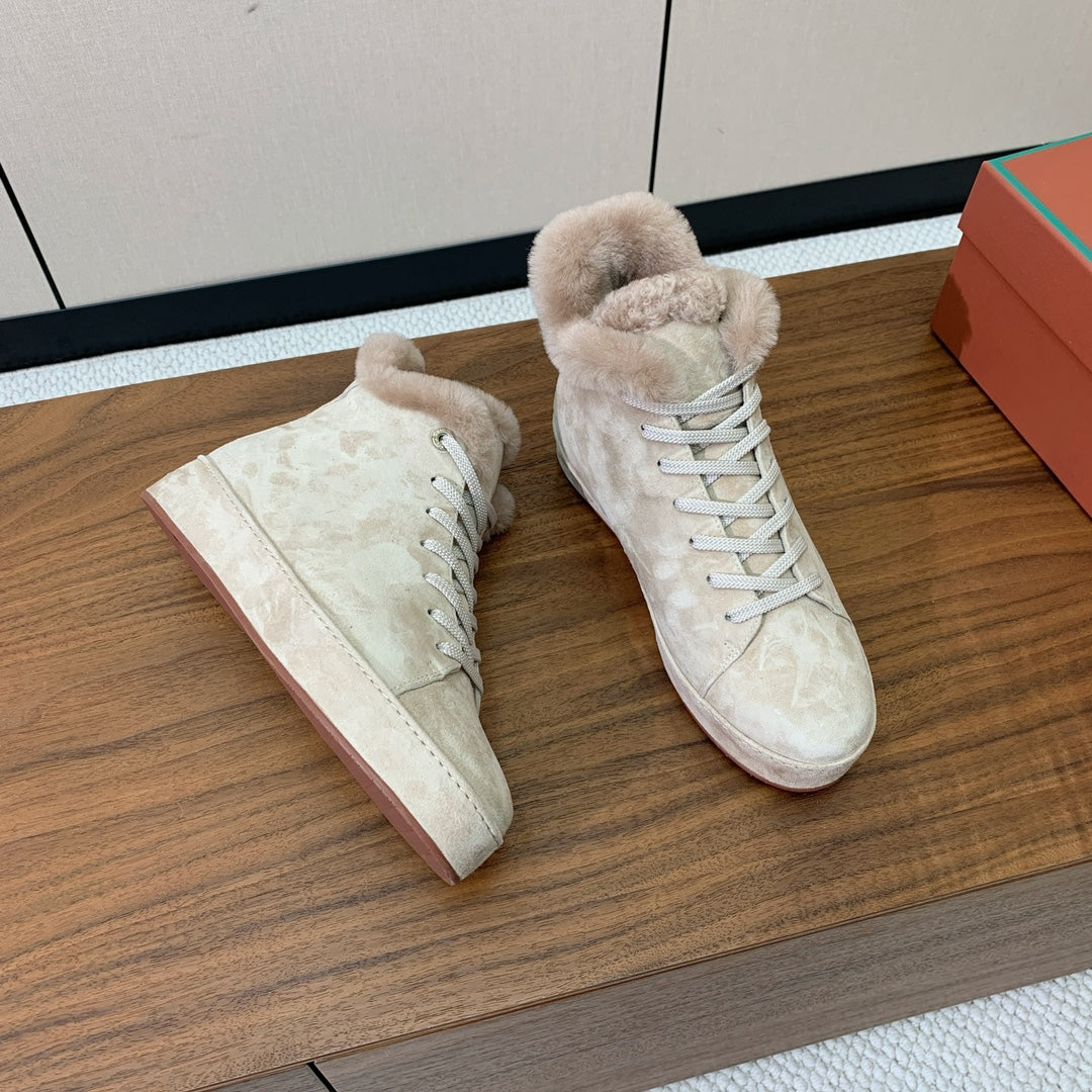 LP Winter Nuages Ankle Boot Pale Sage Fur Suede 550813