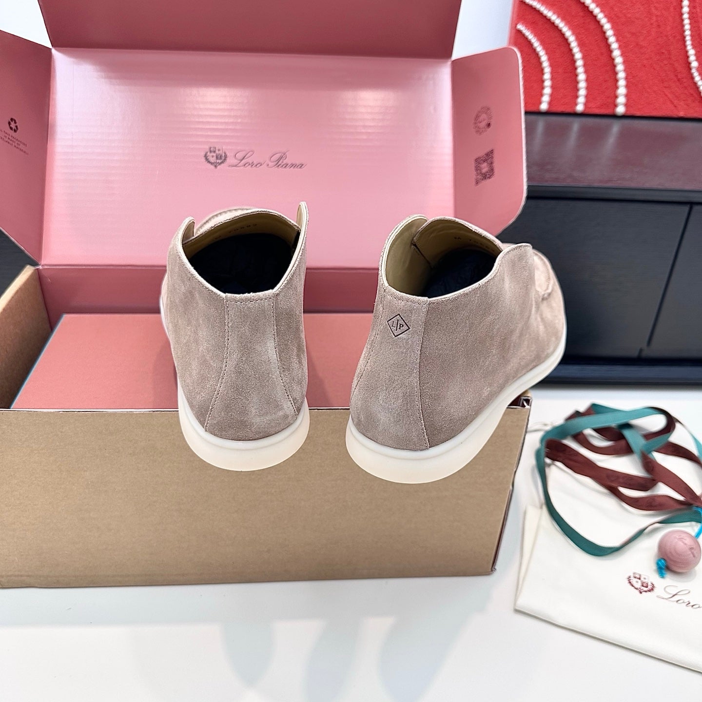 LP Open Walk Ankle Boot In Coffee Brown Suede 542336