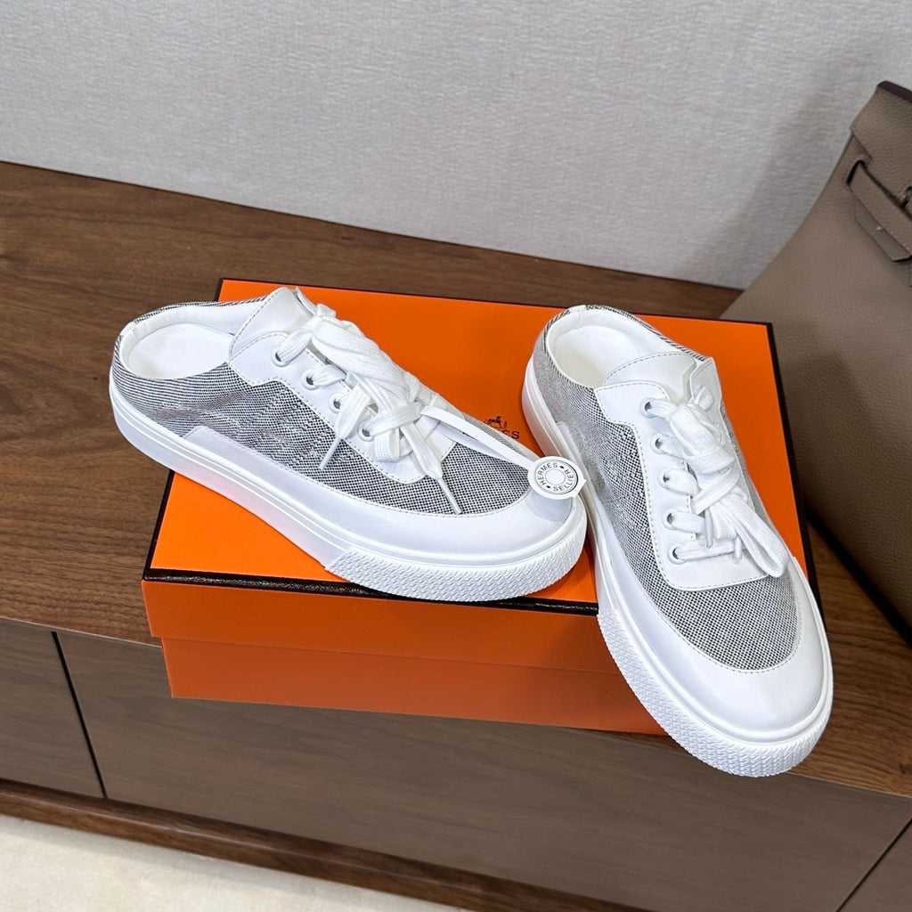 HM Deep Sneaker Dark Blue Gray Cowhide 543798