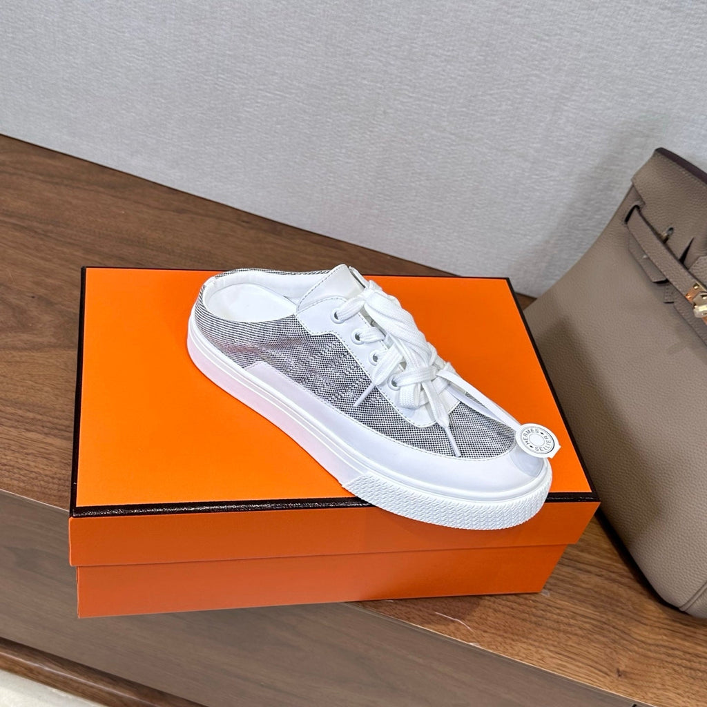 HM Deep Sneaker Dark Blue Gray Cowhide 543798