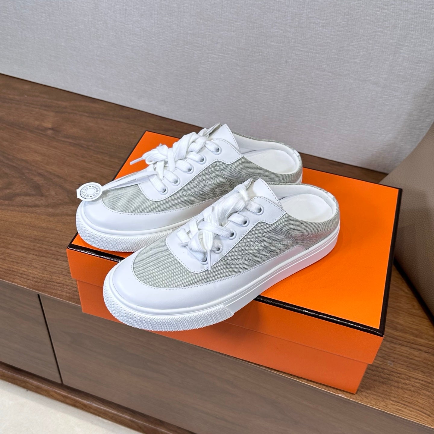 HM Deep Sneaker Blue Gray Cowhide 543800