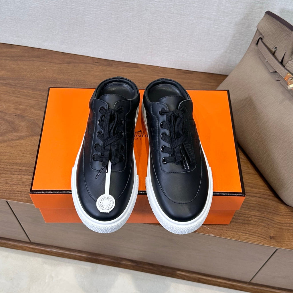 HM Deep Sneaker Black White Cowhide 543801