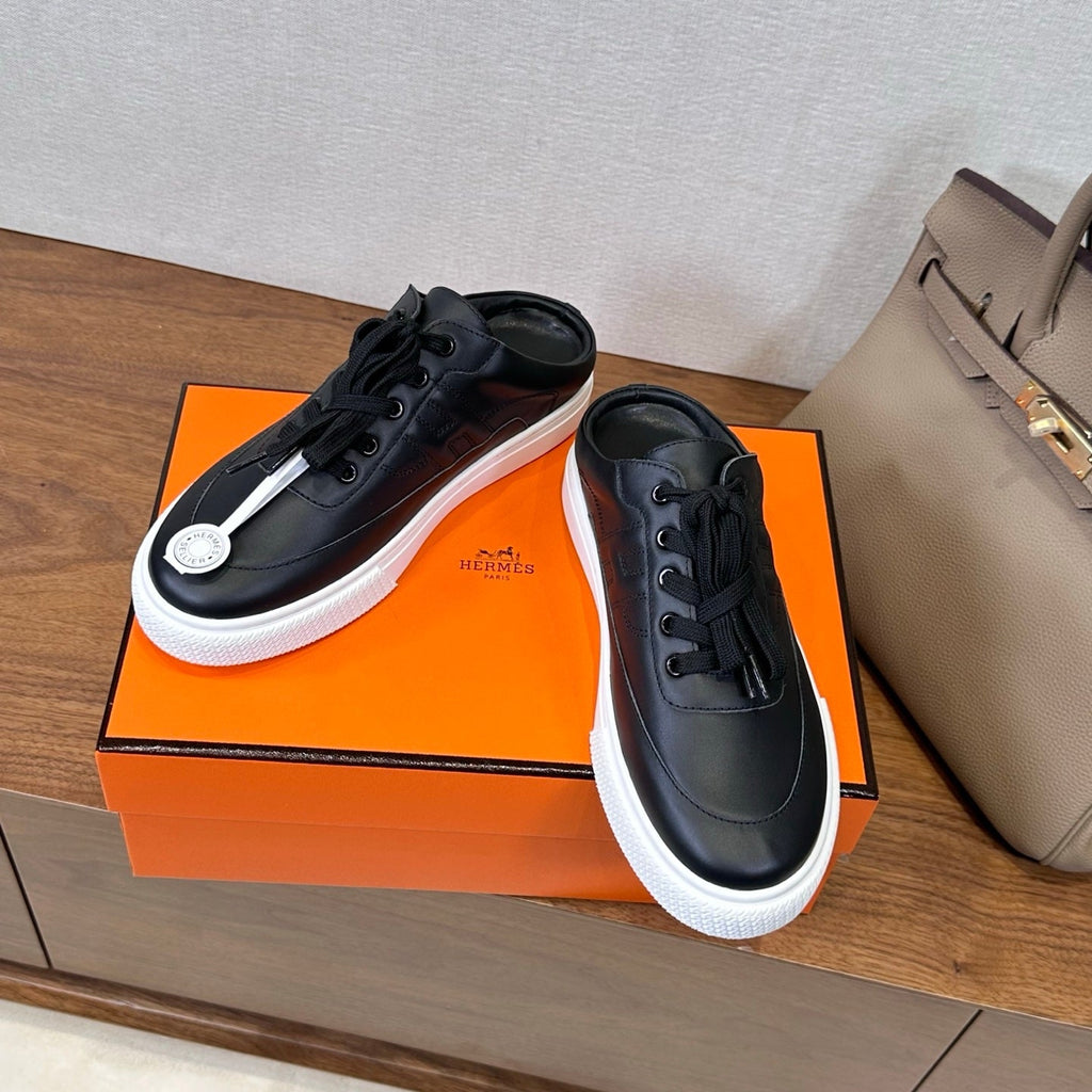 HM Deep Sneaker Black White Cowhide 543801