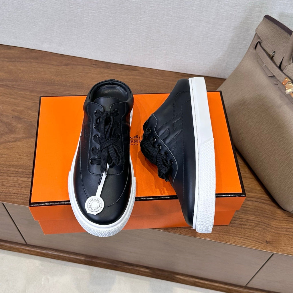 HM Deep Sneaker Black White Cowhide 543801